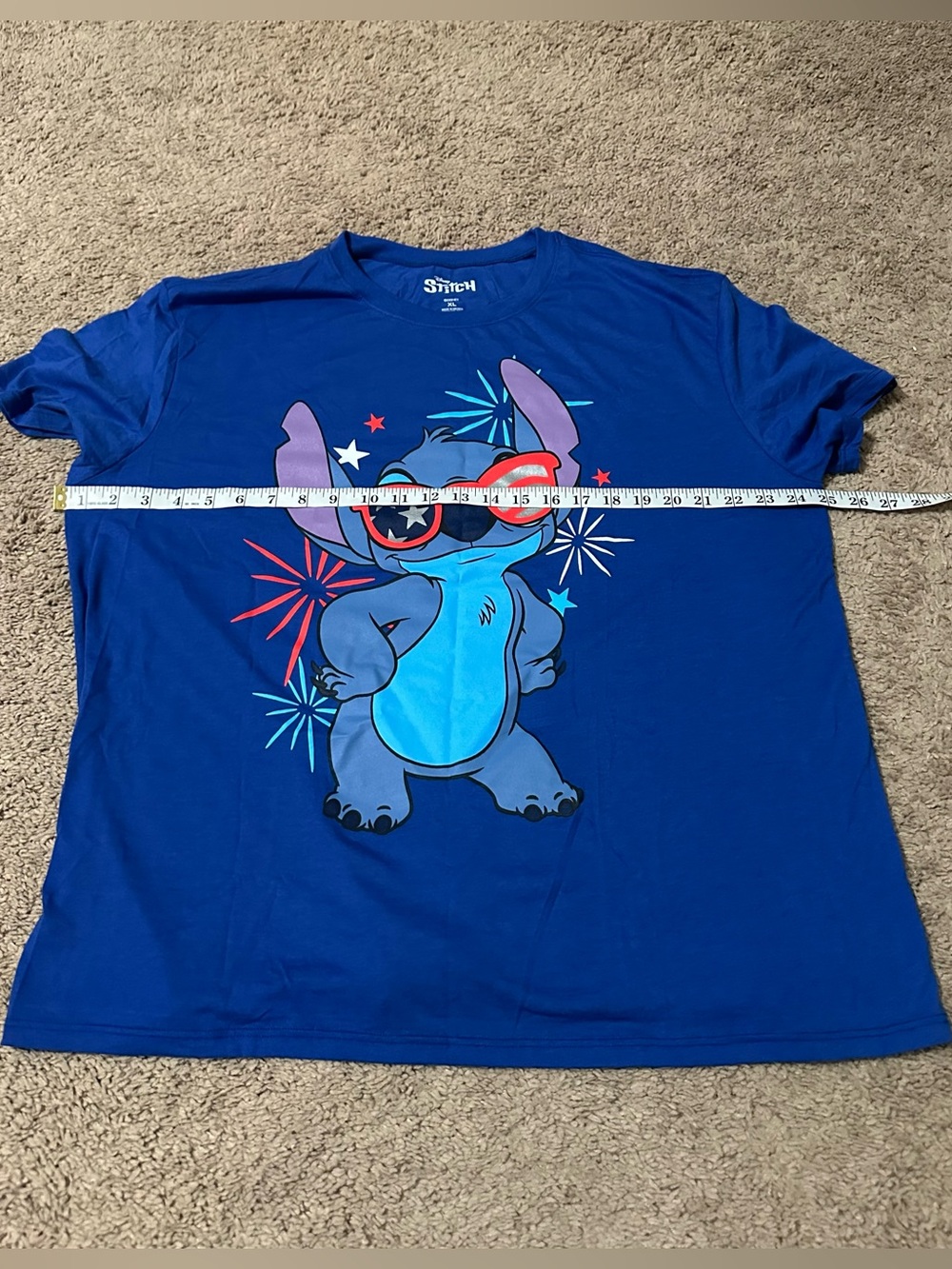 Disney Stitch Fireworks Short Sleeve T-Shirt Size XL - Picture 5 of 6